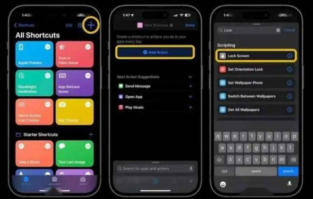 理县苹果14锁屏维修店分享iPhone14升级iOS16.4后如何创建锁屏快捷方式 